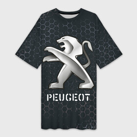 Платье-футболка 3D с принтом ПЕЖО  Peugeot + Соты в Тюмени,  |  | auto | logo | moto | peugeot | symbol | авто | автомобиль | гонки | знак | лого | логотип | логотипы | марка | машина | мото | пежо | символ | символы | соты