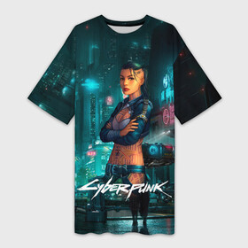Платье-футболка 3D с принтом Vi cyberpunk2077 Ви в Тюмени,  |  | 2077 | cyberpunk | cyberpunk 2077 | judy | night city | vi | ви | джуди | жуди | кибер | киберпанк | найтсити | панк