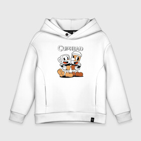 Детское худи Oversize хлопок с принтом Cuphead 2 чашечки в Тюмени, френч-терри — 70% хлопок, 30% полиэстер. Мягкий теплый начес внутри —100% хлопок | боковые карманы, эластичные манжеты и нижняя кромка, капюшон на магнитной кнопке | cuphead | cupheadshow | игра чашки | капхед | капхэд | нетфликс | чашечки | чашка | чашки | шоу | шоу чашечка