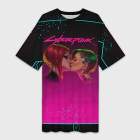 Платье-футболка 3D с принтом Judy Vi Cyberpunk 2077 Love в Тюмени,  |  | 2077 | cyberpunk | cyberpunk 2077 | judy | night city | vi | ви | джуди | жуди | кибер | киберпанк | найтсити | панк