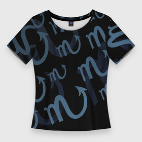 Женская футболка 3D Slim с принтом Дерзкий Скорпион в Тюмени,  |  | Тематика изображения на принте: дерзкий скорпион | знак | знаки | минимализм | символ | скорпион