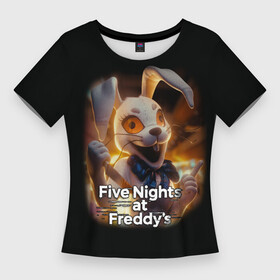 Женская футболка 3D Slim с принтом Five Nights at Freddy s: Security Breach  Ванни в Тюмени,  |  | 5 ночей с фредди | five nights at freddys | security breach | аниматроники | ванни | заяц | игра | компьютерная игра | кролик | фредди