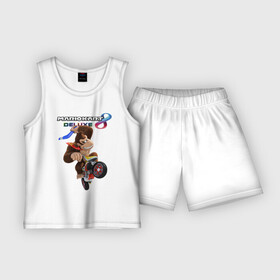 Детская пижама с шортами хлопок с принтом Mario Kart 8 Deluxe  Donkey Kong в Тюмени,  |  | boomerang | gorilla | hero | mario | motorcycle | video game | бумеранг | видеоигра | герой | горилла | марио | мотоцикл
