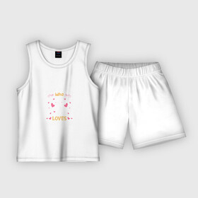 Детская пижама с шортами хлопок с принтом Volleyball Loves в Тюмени,  |  | game | sport | volley | volleyball | волейбол | волейболист | волейболистка | игра | мяч | спорт | спортсмен | тренер