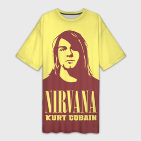 Платье-футболка 3D с принтом Nirvana  (Kurt Cobain) в Тюмени,  |  | anarchy | courtney love | kurt cobain | music | nirvana | punks not dead | rock music | анархия | гаражный рок | гитара | гранж | кортни лав | курт кобейн | металл | нирвана | панк рок | рок музыка | рок н ролл | рокер | трэш метал
