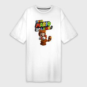Платье-футболка хлопок с принтом Super Mario 3D Land  Hero в Тюмени,  |  | Тематика изображения на принте: ears | eyes | mario | moustache | tail | video game | видеоигра | глаза | марио | усы | уши | хвост