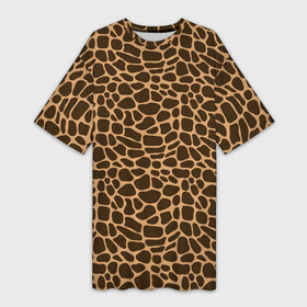Платье-футболка 3D с принтом Пятна Шкуры Жирафа в Тюмени,  |  | Тематика изображения на принте: animals | giraffe | safari | zoo | африка | дикая природа | животные | жираф | звери | зоопарк | кожа жирафа | мода | мозаика | пятна | саванна | сафари
