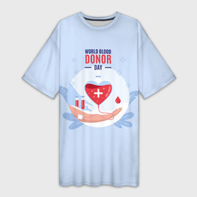 Платье-футболка 3D с принтом Помощь. в Тюмени,  |  | благотворительность | донор | крест | кровь | круг | надпись | помощь | рука | сердце