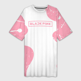 Платье-футболка 3D с принтом black pink. в Тюмени,  |  | black  pink | blackpink | jennie | jisoo | k pop | lalisa | группа | к поп | корейская группа | розовый | черный