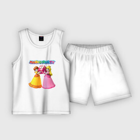 Детская пижама с шортами хлопок с принтом Mario Party  Nintendo в Тюмени,  |  | crown | deisy | dress | eyes | gift | girl | hairstyle | mario party | nintendo | princess peach | глаза | девушка | дейзи | корона | марио вечеринка | нинтендо | платье | подарок | причёска