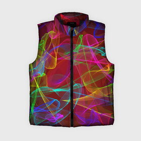 Женский жилет утепленный 3D с принтом Color neon pattern   Vanguard в Тюмени,  |  | abstraction | color | fashion | neon | pattern | vanguard | абстрацция | авангард | мода | неон | узор | цвет