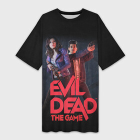 Платье-футболка 3D с принтом Kelly and Pablo в Тюмени,  |  | ash | evil dead | game | kelly | necronomicon | pablo | the evil dead | зловещие мертвецы | игра | мертвецы | некрономикон | хоррор | эш