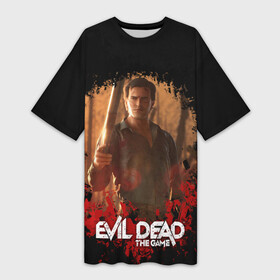 Платье-футболка 3D с принтом Evil Dead The Game Ash в Тюмени,  |  | ash | evil dead | game | necronomicon | the evil dead | зловещие мертвецы | игра | мертвецы | некрономикон | хоррор | эш