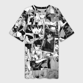 Платье-футболка 3D с принтом Убийца Акамэ pattern в Тюмени,  |  | Тематика изображения на принте: akame | akame ga kill | anime | leone | mine | tatsumi | акамэ | аниме | анимэ | леоне | майн | тацуми