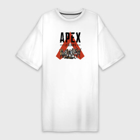 Платье-футболка хлопок с принтом Apex Legends  All Star в Тюмени,  |  | apex | apex legends | game | апекс | апекс лежендс | гик | игра | персонаж апекс