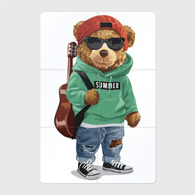 Магнитный плакат 2Х3 с принтом КРУТОЙ МИШКА | COOL BEAR в Тюмени, Полимерный материал с магнитным слоем | 6 деталей размером 9*9 см | Тематика изображения на принте: art | bear | cool bear | drawing | guitar | hat | hoodie | sweatshirt | арт | гитара | крутой мишка | медведь | мишка | очки | рисунок | толстовка | худи | шапка