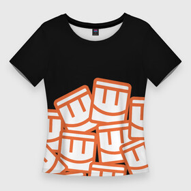 Женская футболка 3D Slim с принтом Куча смайликов из REC ROOM в Тюмени,  |  | game | rec room | vr | vr game | виар | виртуальная реальность | игры виар | рек рум | рекрум | смайлик