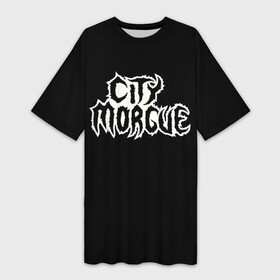 Платье-футболка 3D с принтом City Morgue Logo в Тюмени,  |  | city | citymorgue | morgue | sos mula | sosmula | zilla kami | zillakami