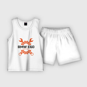 Детская пижама с шортами хлопок с принтом BMW E60 в Тюмени,  |  | auto | bmw | car | driver | авто | автомобиль | бмв | водитель | дорога | машина | скорость