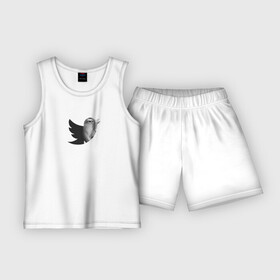 Детская пижама с шортами хлопок с принтом Илон Маск купил Твиттер в Тюмени,  |  | elon musk | elona musk | twitter | илон маск | купил | твиттер