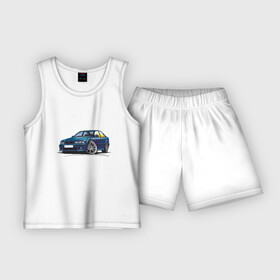 Детская пижама с шортами хлопок с принтом BMW Blue в Тюмени,  |  | auto | bmw | car | driver | авто | автомобиль | бмв | водитель | дорога | машина | скорость