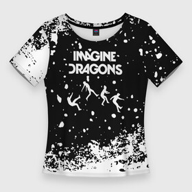 Женская футболка 3D Slim с принтом imagine dragons rock в Тюмени,  |  | alternative | dragons | enemy | imagine | imagine dragons | imagine dragons enemy lyrics | imagine dragons lyrics | interscope | lyrics | rock | рок
