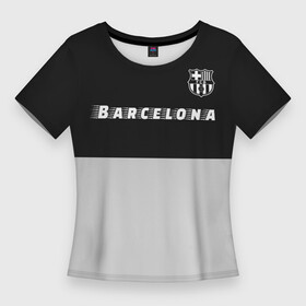 Женская футболка 3D Slim с принтом БАРСЕЛОНА  Barcelona  Графика в Тюмени,  |  | barca | barcelona | barsa | barselona | fcb | logo | messi | барса | барселона | знак | клуб | лого | логотип | логотипы | месси | полосы | символ | символы | футбол | футбольная | футбольный
