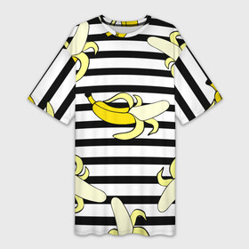 Платье-футболка 3D с принтом Banana pattern  Summer в Тюмени,  |  | banana | fashion | pattern | summer | банан | лето | мода | узор