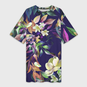 Платье-футболка 3D с принтом Цветы Красочный Букет в Тюмени,  |  | Тематика изображения на принте: flowers | природа | растение | флора | цветы
