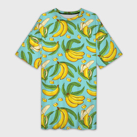 Платье-футболка 3D с принтом Banana pattern  Summer  Fashion 2022 в Тюмени,  |  | banana | fashion | pattern | summer | банан | лето | мода | узор