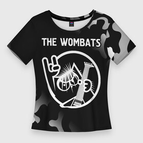 Женская футболка 3D Slim с принтом The Wombats  КОТ  Камуфляж в Тюмени,  |  | band | metal | rock | the | the wombats | wombats | вомбатс | группа | камуфляж | кот | милитари | рок