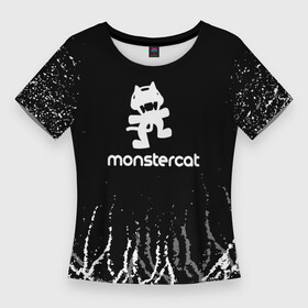 Женская футболка 3D Slim с принтом monstercat. в Тюмени,  |  | dance | edm | electronic | melodic | monstercat | monstercat  dnb | monstercat uncaged | music | new