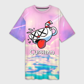 Платье-футболка 3D с принтом Cuphead  Разбитая чашечка в Тюмени,  |  | cuphead | cupheadshow | игра чашки | капхед | капхэд | нетфликс | чашечки | чашка | чашки | шоу | шоу чашечка