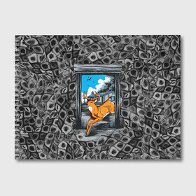 Альбом для рисования с принтом Олень 3D рисунок в Тюмени, 100% бумага
 | матовая бумага, плотность 200 мг. | 3d | 3d рисунок | 3д | звери | олениха | олень | природа