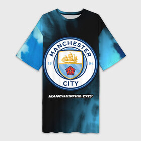 Платье-футболка 3D с принтом МАНЧЕСТЕР СИТИ  Manchester City 5 в Тюмени,  |  | city | club | dye | footbal | logo | manchester | manchester city | tie | tiedye | знак | клуб | логотип | логотипы | манчестер | символ | символы | сити | форма | футбол | футбольная | футбольный