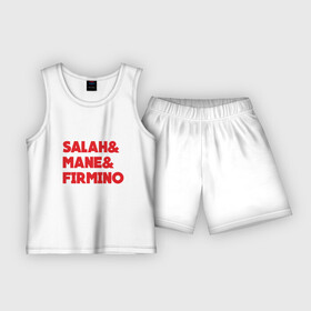 Детская пижама с шортами хлопок с принтом Salah  Mane  Firmino в Тюмени,  |  | england | football | klopp | liverpool | mane | salah | sport | англия | клопп | ливерпуль | мане | салах | фирмино | футбол | чемпион