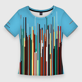 Женская футболка 3D Slim с принтом Красочный растр  Fashion в Тюмени,  |  | abstraction | color | fashion | raster | rhythm | style | абстракция | мода | растр | ритм | стиль | цвет