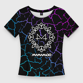 Женская футболка 3D Slim с принтом mamamoo  неоновый трещины в Тюмени,  |  | Тематика изображения на принте: 1thek | gogobebe | hallyu | hip | hwasa | k pop | korean music | loen | mamamoo | mnet | moonbyul | music | mv | new | solar | song | teaser | wheein