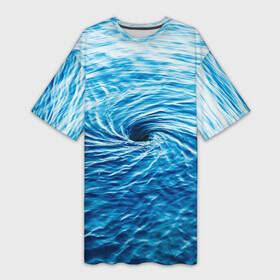 Платье-футболка 3D с принтом Водоворот  Океан в Тюмени,  |  | element | ocean | sea | water | whirlpool | вода | водоворот | море | океан | стихия