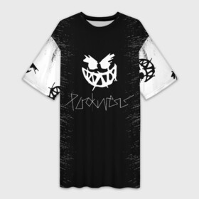 Платье-футболка 3D с принтом Pyrokinesis  улыбки лого в Тюмени,  |  | pyrokinesis | андрей пирокинезис | каждаябарбистерва | левый баттл | музыка | музыкант | пирокинезис | рэп | рэпер | хип хоп
