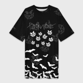 Платье-футболка 3D с принтом Pyrokinesis  летучей мыши в Тюмени,  |  | pyrokinesis | андрей пирокинезис | каждаябарбистерва | левый баттл | музыка | музыкант | пирокинезис | рэп | рэпер | хип хоп