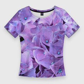 Женская футболка 3D Slim с принтом фиолетово сиреневые цветы в Тюмени,  |  | art | flowers | детские | для девочек | женские | полевые | с цветами | сиреневые | фиолетовые | цветочный принт | цветы