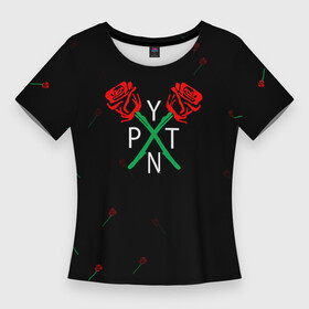 Женская футболка 3D Slim с принтом ТИКТОКЕР  PAYTON MOORMEIE  ROSE в Тюмени,  |  | payton | payton moormeie | pytn | rose | блогер | знаменитость | пейтон | пейтон моормиер | тиктоенр