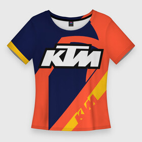 Женская футболка 3D Slim с принтом KTM VINTAGE  SPORTWEAR в Тюмени,  |  | 90s | cross | enduro | ktm | moto | moto sport | motocycle | sportmotorcycle | vintage | винтаж | кросс | ктм | мото | мото спорт | мотоспорт | спорт мото