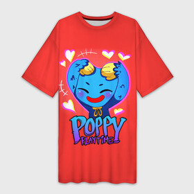 Платье-футболка 3D с принтом POPPY PLAYTIME CUTE HAGGY WAGGY  милый Хагги Вагги в Тюмени,  |  | haggy waggy | poppy playtime | игра | монстр | плэйтайм | попи плей тайм | попи плэй тайм | попиплейтам | попиплэйтайм | поппи плейтайм | поппиплэйтайм | хагги вагги | хаги ваги | хоррор