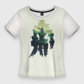 Женская футболка 3D Slim с принтом Shadow of colossus в Тюмени,  |  | art | game | босс | колосс | террестрис веритас | титан