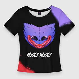 Женская футболка 3D Slim с принтом ХАГИ ВАГИ  Краска  FS в Тюмени,  |  | head | huggy | hugy | logo | playtime | poppy | wuggy | wugy | ваги | голова | игра | игры | краска | лицо | лого | плейтайм | поппи | рожица | символ | ужасы | хаги | хаги ваги