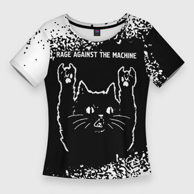 Женская футболка 3D Slim с принтом Rage Against The Machine  Rock Cat в Тюмени,  |  | against | band | machine | metal | rage | rage against the machine | rock | the | группа | кот | краска | машин | рок | рок кот | рэйдж | спрей