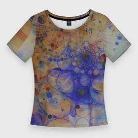 Женская футболка 3D Slim с принтом Круги, фракталы в Тюмени,  |  | абстракция | круги | линии | фракталы | шары