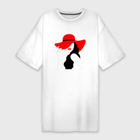 Платье-футболка хлопок с принтом Стильная девушка в красивой красной шляпе. в Тюмени,  |  | beauty | cap | charming | design | elegance | elegant | fashion | female | girl | glamour | happy | hat | lady | lifestyle | lips | model | modern | portrait | pretty | retro | street | style | summer | teenager | trendy | urban | vintage | woman | винтаж
